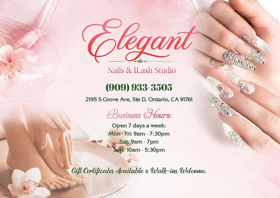 Elegant Nails & ILash Studio - Open 7 Days a Week in Ontario, CA